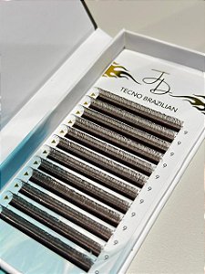 EXTENSÃO DE CÍLIOS TECNO BRAZILIAN MARROM VOLUME BRASILEIRO D 0.07MM JD - 9MM