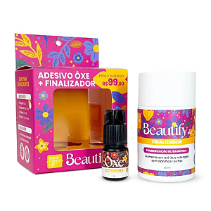 KIT ADESIVO OXÊ 3G + FINALIZADOR 50ML BEAUTIFY PRO