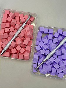 KIT 100 ESPONJAS + ACESSÓRIO CAIXINHA