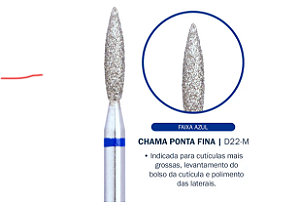 CHAMA PONTA FINA DIAMANTADA - Faixa Azul BLUWE