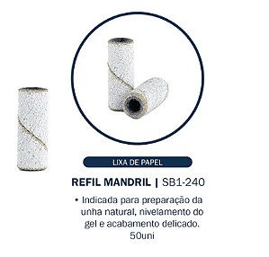 REFIL MANDRIL SB1-240 LIXA DE PAPEL BLUWE
