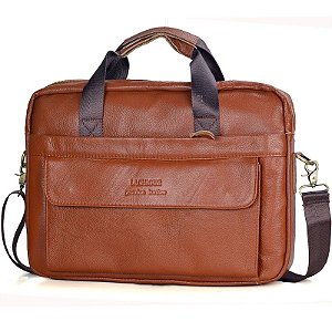 Bolsas casuais de couro genuíno para homens, sacos para laptop, sacos masculino