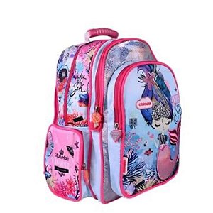Mochila Escolar Infantil Sereia - CHIMOLA - CH4216 com Alça de Costas