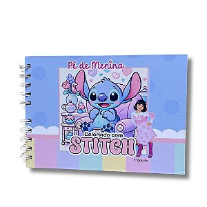 Livro De Colorir Bobbie Goods -Stich-Capa Dura até 50 Páginas 120g
