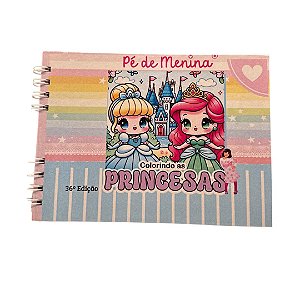 Livro De Colorir Bobbie Goods-Princesas-Capa Dura até 50 Páginas 120g