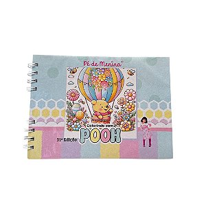 Livro De Colorir -Ursinho Pooh -Capa Dura até 50 Páginas 120g