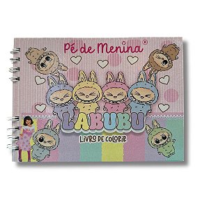 Livro De Colorir Bobbie Goods -Labubu- Capa Dura até 50 Páginas 120g