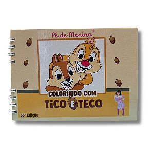 Livro De Colorir Bobbie Goods -Tico e Teco - Capa Dura até 50 Páginas 120g