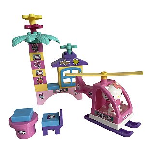 Helicóptero Hello Kitty Blocos de Montar 26 Peças