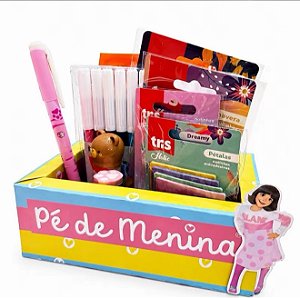 Kit Fofo de Papelaria Completo Infantil – Canetas Coloridas, Post-it, Marca Texto