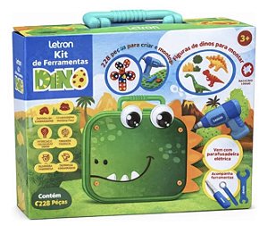 Kit de Ferramentas Infantil Dinossauro com Furadeira e Parafusos – Brinquedo Educativo Montessori