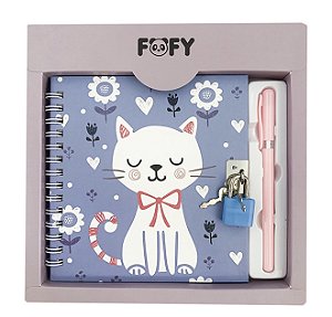 Diário Infantil com Chave e Caneta Secreta Menina Caderno Fofo para Escrever