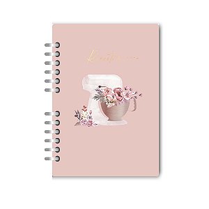 Caderno de Receitas Rosa