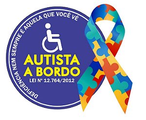 Adesivo Símbolo Autista Identificação para Carro