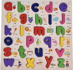 TABULEIRO EDUCATIVO COM LETRAS MINÚSCULAS