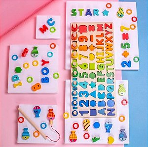 BRINQUEDO MONTESSORI -Placa educativa