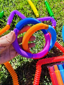 POP TUBE 14,5cm Tubo Fidget Toy Sensorial Descompressão Anti Stress