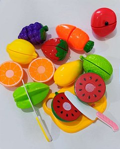 Frutinhas De Cortar Frutas E Legumes Cozinha Infantil Educativo Pedagógico Presente Para Criança Didático