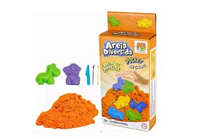 Areia Divertida de Modelar com Moldes  - Massinha de areia - Areia mágica Cinética DM TOYS  150g