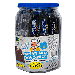 Bananinha Sem Açúcar Pote C/ 35 unidades 1,050Kg - Vovó Nice