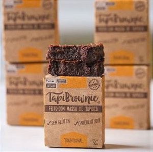 Tapibrownie com 12 Unidades 100% Chocolate e Sem Glúten 50g Cada
