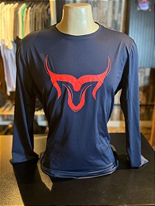 Camiseta Marco Véio com Proteção Uv - Marinho/Vermelho