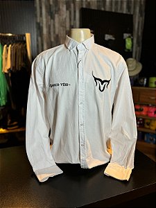 Camisa Marco Véio Manga Longa Logo Grande - Branco