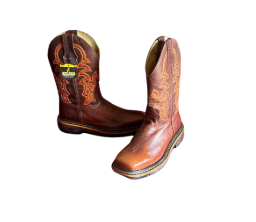 Bota Texana Helazza Masculina Work Amendoa