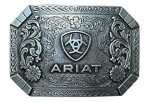 Fivela Ariat Quadrada Prata