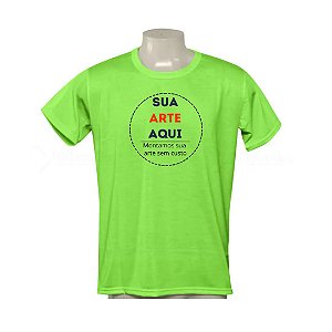 Camiseta em Malha 100% Poliéster Personalizada - Cor Verde