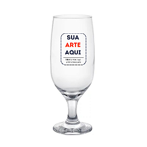 Taça de Cerveja em Vidro Incolor de 300ml Personalizada