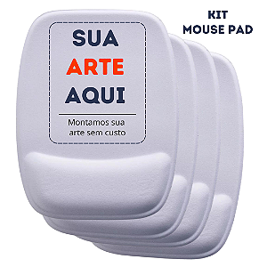 Kit 5 Mouse Pad Retangular Com Descanso - Personalizado