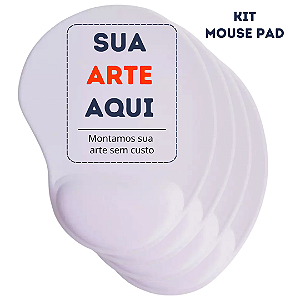 Kit 5 Mouse Pad Com Descanso - Personalizado