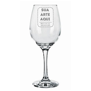 Taça de Vinho Barone em Vidro de 490ml- Personalizada