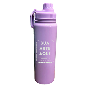 Garrafa Térmica em Inox de 800ml Cores Variadas - Personalizada