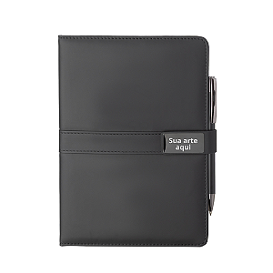 Kit Escritório Caderno + Caneta em Metal Personalizado