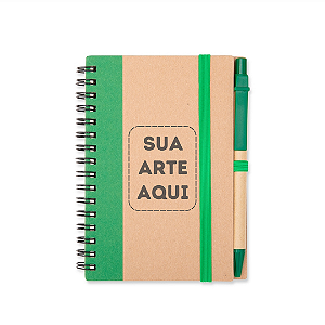 Kit 20 Caderno Ecológico com Caneta - Personalizado