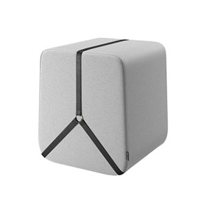 Puff Noble - Linho Com Couro