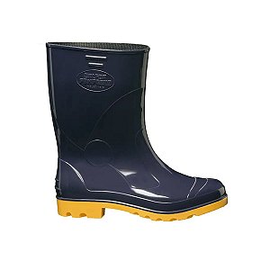 Bota Calfor Pampeana Industrial Azul/Amarela Cano Curto CA 31.223