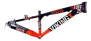 Quadro Vikingx Tuff X-25 Aro 26 Alumínio MTB Dirt Jump Roxo/Laranja