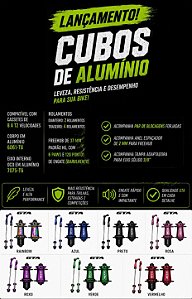 Cubo barulhento GTA aluminio par com rolamento camaleão para cassetes de 8 a 12 velocidades com blocagem freehub 6 paws (barulhento)