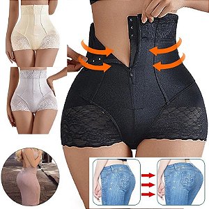 Modelador de corpo cintura alta, elevação do bumbum