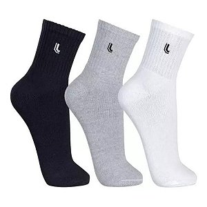 Kit Meia Lupo Masculina Cano Médio 3 Pares