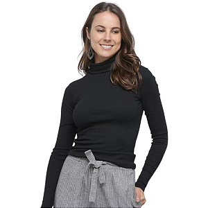 Blusa Feminina Gola Alta Canelada Malwee - 26293