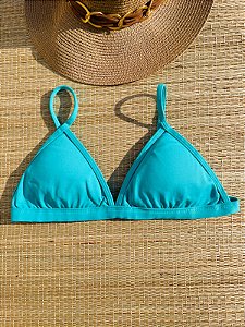 Top Ivy Azul - Cortininha Fixa com Bojo Removível