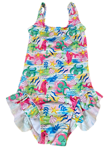 MAIÔ INFANTIL BABADO- FUNDO DO MAR