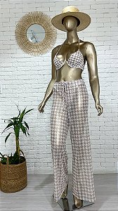 Calça Pantalona de Tule Paris