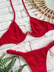 Top Aro Aruba Vermelho (CALCINHA NÃO INCLUSO)