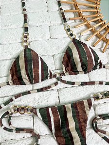 Cortininha Argola Trancoso com Costura Embutida e Bojo Removível (CALCINHA NÃO INCLUSO)