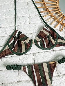 Top Meia Taça Trancoso + Verde sem Bojo (CALCINHA NÃO INCLUSO)